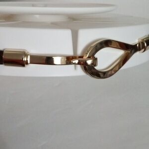 Women's  Amiee Lynn  Belt  sz  M/L Brown with Gold Hardware Adjustable back
